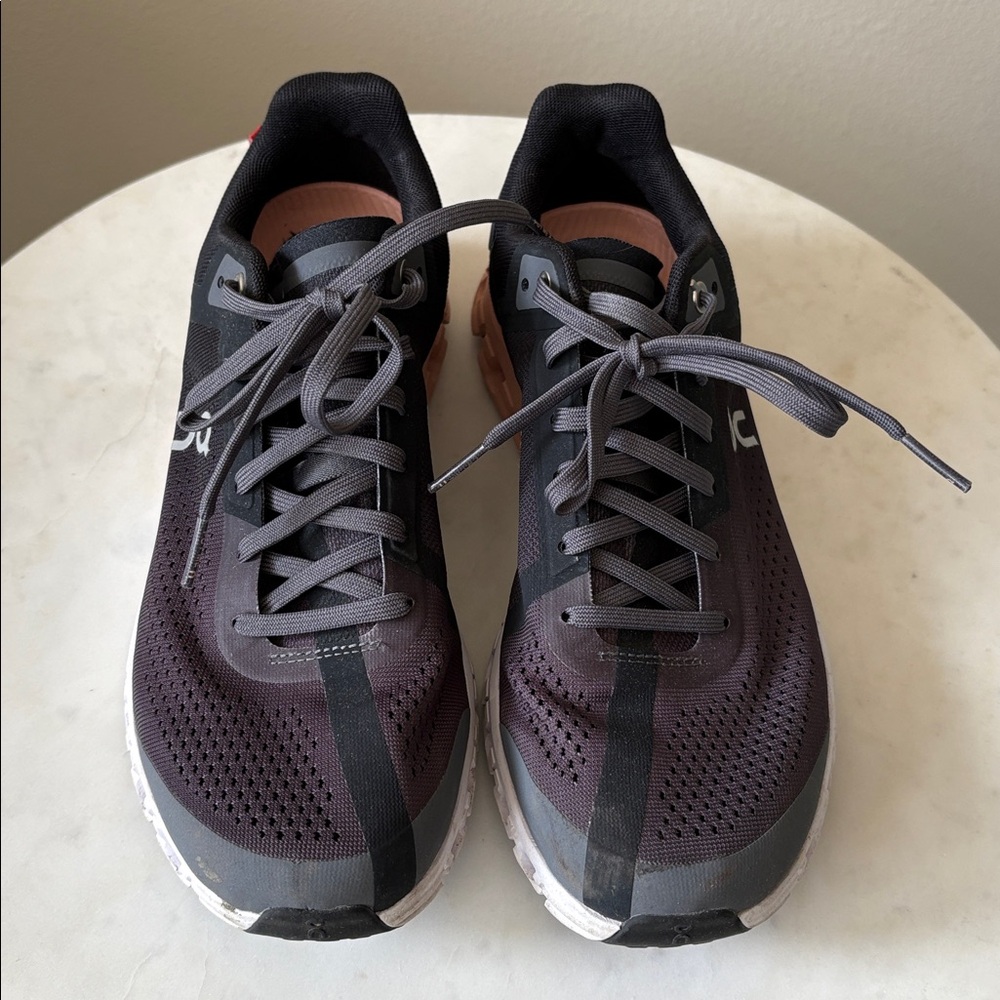 Dark Gray and Black Running Shoes
